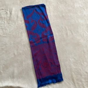 Blue & red paisley scarf